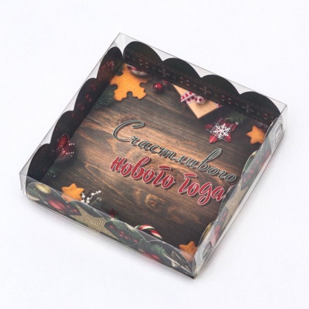 Коробка для печенья "Новогодние украшения", 12 х 12 х 3 см 9621443 9621443 - купить в интернет-магазине «Буратино»