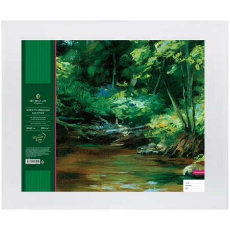 Холст на картоне Greenwich Line, 50*60см, 100% хлопок, 280г/м2, мелкое зерно CC_19526 0 - купить в интернет-магазине «Буратино»