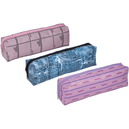 Пенал "Attomex. Jeans" 20x7x3,5 см, прямоугольный для 50 предметов, на молнии, искусственная кожа 70 - купить в интернет-магазине «Буратино»