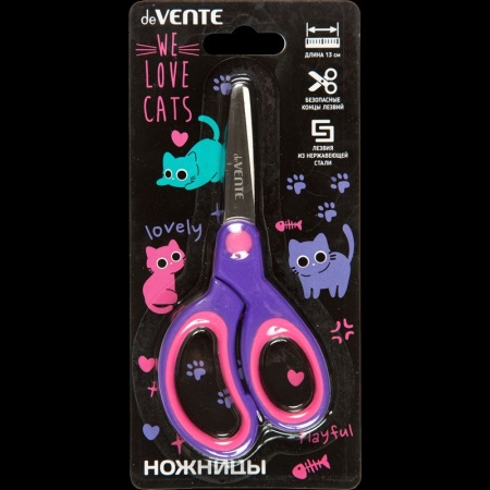 Ножницы детские "deVENTE. Funny Cats" 13 см 8010512 - купить в интернет-магазине «Буратино»