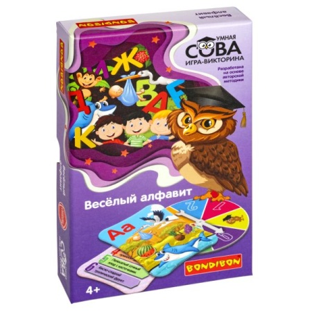 Игра-викторина Умная Сова ?ВЕСЁЛЫЙ АЛФАВИТ?, BOX ВВ5372 - купить в интернет-магазине «Буратино»