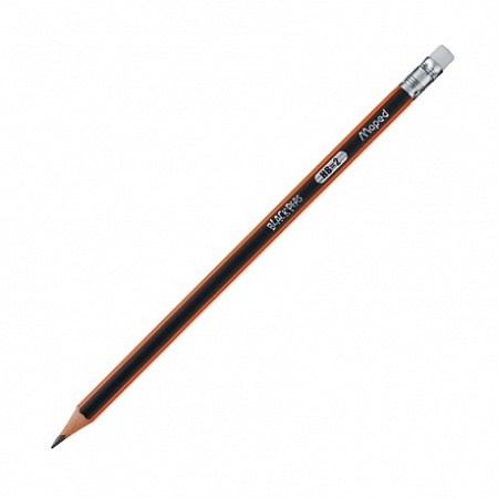 851721 BLACK PEP'S Карандаш черног  из липы с ластиком, треуг.  HB 851721 - купить в интернет-магазине «Буратино»