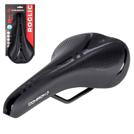 Седло велосипедное MTB COMIRON ROGLIC N776 270X145, Технологии: DW, ED. Верх: PU принтованный глянец - купить в интернет-магазине «Буратино»