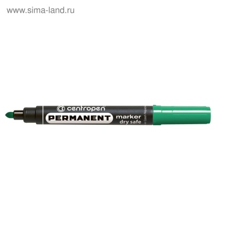 Маркер перманент. Centropen 2-5 мм зеленый, стойкий к высыханию, 8516 - купить в интернет-магазине «Буратино»