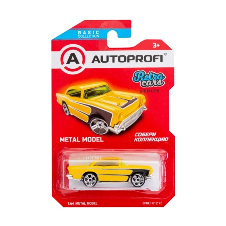Машинка коллекционная 1:64, Серия RETRO CARS, B/RET-012, жёлтый, 1/24/48 B/RET-012 YE - купить в интернет-магазине «Буратино»