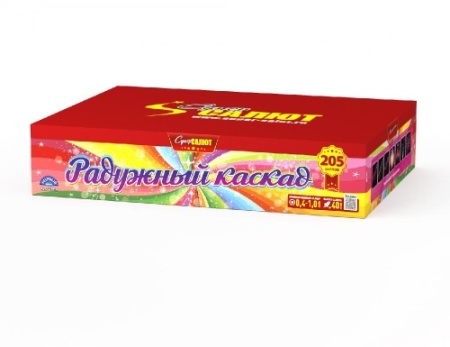 СС7012 Салют "Радужный каскад" (0,4, 1,0"х205) 2 СС7012 - купить в интернет-магазине «Буратино»