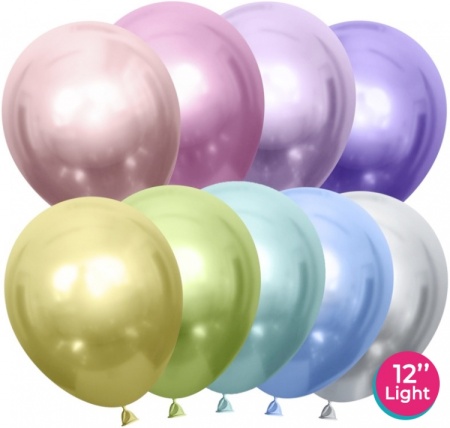Ш 12" Хром лайт, Ассорти / Assorted ballooons / 50 шт / 1 уп / Китай 912121 - купить в интернет-магазине «Буратино»
