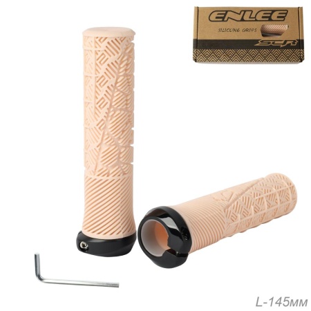 Грипсы 145 мм. Эргономичные. ENLEE. Ультрамягкие с PC струбцинами. Special Soft TPE+PP5. Morandipink - купить в интернет-магазине «Буратино»