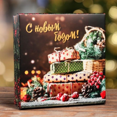 Коробка складная, крышка-дно "Новогоднее волшебство" 30 х 30 х 8 см 9709479 9709479 - купить в интернет-магазине «Буратино»