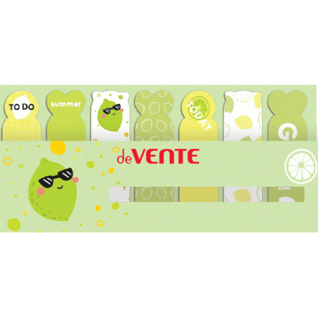 Набор самоклеящихся этикеток-закладок "deVENTE. Lime" бумажные 65x18 мм, 7x20 листов 2011014 - купить в интернет-магазине «Буратино»