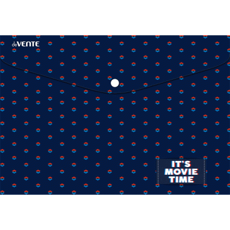 Папка-конверт на кнопке "deVENTE. Movie time" A4 (330x235 мм), 150 мкм, непрозрачная с рисунком, инд - купить в интернет-магазине «Буратино»