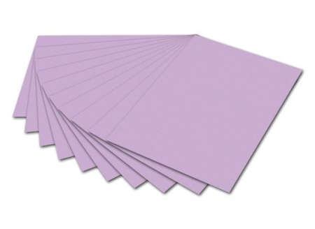 FOLIA Бумага цветная, 300 г/м2, 50х70 см, сиреневый светлый 6131 - купить в интернет-магазине «Буратино»