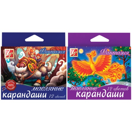 Восковые мелки на масляной основе "Фантазия" (круглые) 12цв. 25С 1520-08 - купить в интернет-магазине «Буратино»