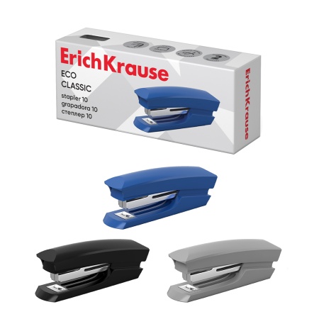 Степлер №10 ErichKrause Eco Classic до 20 листов, ассорти - купить в интернет-магазине «Буратино»