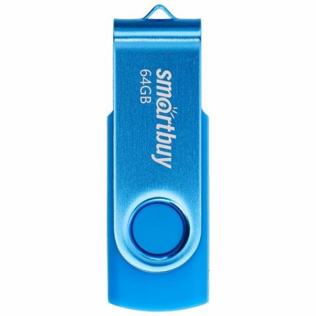 Флеш-диск 64 GB SMARTBUY Twist USB 2.0, синий, SB064GB2TWB - купить в интернет-магазине «Буратино»