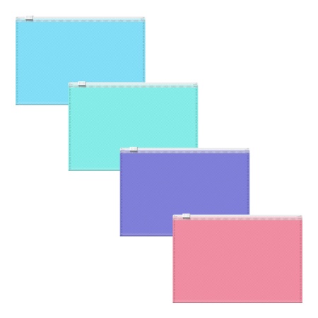 Zip-пакет пластиковый ErichKrause Diagonal Pastel, C6, непрозрачный, ассорти - купить в интернет-магазине «Буратино»