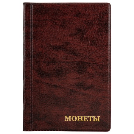 Альбом нумизмата для 240 монет, 125х185 мм, ПВХ, коричневый, STAFF, 238080 238080 - купить в интернет-магазине «Буратино»