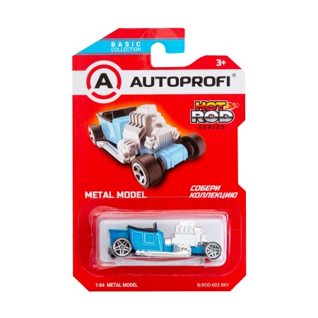 Машинка коллекционная 1:64, Серия HOT ROD CARS, B/ROD-003, голубой, 1/24/48 B/ROD-003 SKY - купить в интернет-магазине «Буратино»