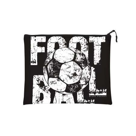 ПАПКА НА МОЛНИИ ЧЕРНАЯ "ФУТБОЛ", СИЛИКОН, Ф.А4. 34 х 26 СМ 14-007/06 - купить в интернет-магазине «Буратино»