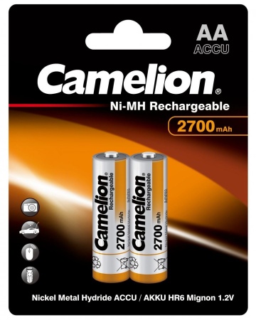 Аккумулятор Camelion R6  2700mAh Ni-MH BL2 цена за блистер - купить в интернет-магазине «Буратино»
