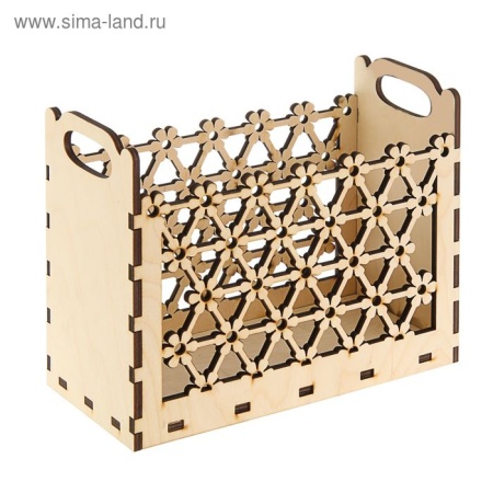 Заготовка Корзинка резная 27х12х22 см   1653648 1653648 - купить в интернет-магазине «Буратино»