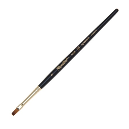 Кисть Синтетика Им.Колонок Плоская Roubloff 1S25 № 6 короткая ручка 1S25-6 17672 1767200 - купить в интернет-магазине «Буратино»
