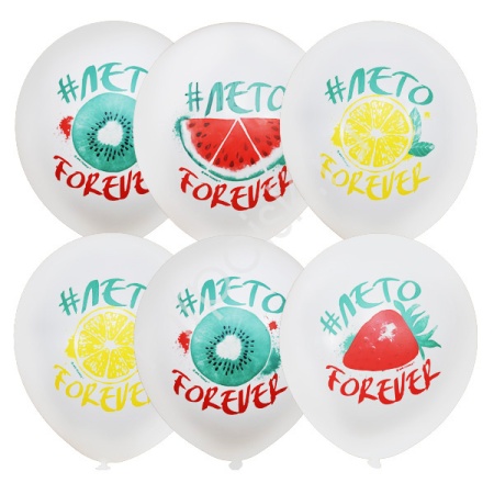LO 12" Лето Forever, Белый Пастель (растр) 1 ст / 2 цв / 25 шт / 1 уп / Мексика 6058555 - купить в интернет-магазине «Буратино»