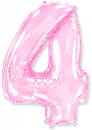 FM 40" Цифра Розовый "4" / Pink / 1 шт / Испания 901764RS - купить в интернет-магазине «Буратино»