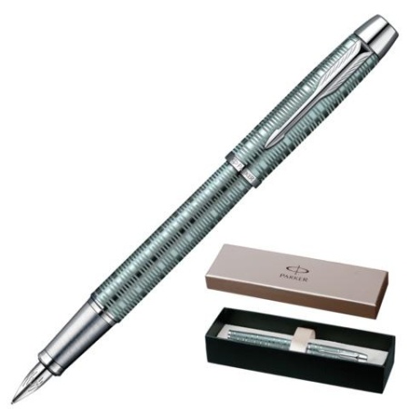 Ручка перьевая PARKER IM Premium Vacumatic CT, корпус изумр-жемчуж, алюминий, хром.дет, син, 1906731 - купить в интернет-магазине «Буратино»