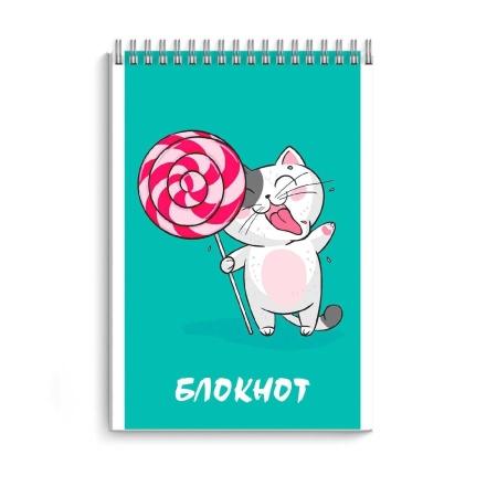 Блокнот, А7, 40 л, арт. 65971 СЛАДОСТЬ / Блок - белый офсет 60 г/м?, клетка, гребень по короткой сто - купить в интернет-магазине «Буратино»