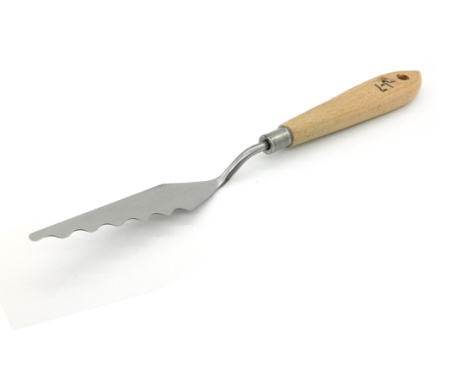 Мастихин J-7 Волнистый 21.5см, размер лопатки 80х20мм, в ПВХ-пакете (1/1000) 322776 - купить в интернет-магазине «Буратино»