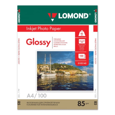 Фотобумага А4, 85 г/м2, 100 листов, односторонняя, глянцевая, LOMOND, 0102145 360942 - купить в интернет-магазине «Буратино»