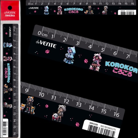 Линейка пластиковая "deVENTE. Korokoro" 16 см 5091520 - купить в интернет-магазине «Буратино»