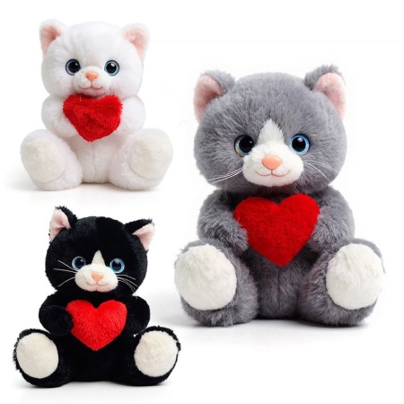 Мягкая игрушка М1467 "Кот с сердцем" 22 см М1467 - купить в интернет-магазине «Буратино»