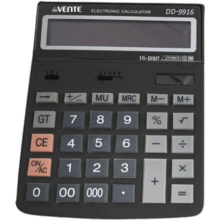 Калькулятор настольный "deVENTE" DD-9916, 154x203x25, 16 разрядный, черный 4031336 - купить в интернет-магазине «Буратино»