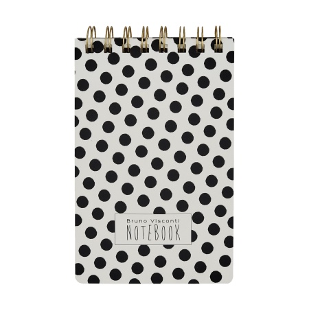 БЛОКНОТ НА ГРЕБНЕ ?CUTE JOURNAL? B6-, BV, 100 Л. "Black&White.ГОРОШЕК" ЛИНЕЙКА 3-100-004/02 - купить в интернет-магазине «Буратино»