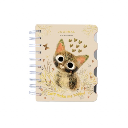 ЗАПИСНАЯ КНИЖКА "ART JOURNAL" А6,120 Л. НА ГРЕБНЕ, С РАЗДЕЛИТЕЛЯМИ "LOVE ME.МИЛЫЙ КОТИК" 3-568/22 - купить в интернет-магазине «Буратино»