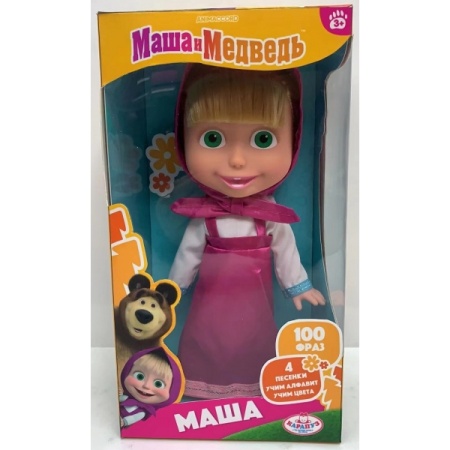 Кукла Маша и Медведь 25см, озвуч, кор КАРАПУЗ в кор. MB25-100P1-BB - купить в интернет-магазине «Буратино»