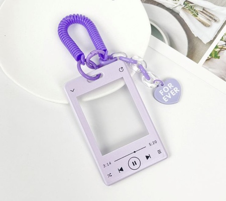 128P-03 Футляр для карт с брелком "Forever song", purple 128P-03 - купить в интернет-магазине «Буратино»