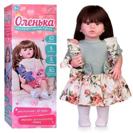 Кукла XBY5526EW "Оленька с бантиком" на батарейках XBY5526EW - купить в интернет-магазине «Буратино»