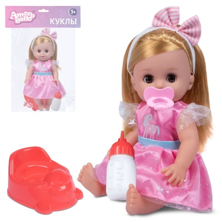 ТМ "Amore Bello" Кукла 30 см, русский язык, с аксессуарами: ярк.роз. платье, в/п JB0213799 - купить в интернет-магазине «Буратино»